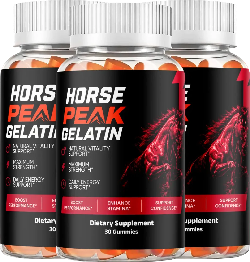 Horse Peak Gelatin gummies three bottle pack